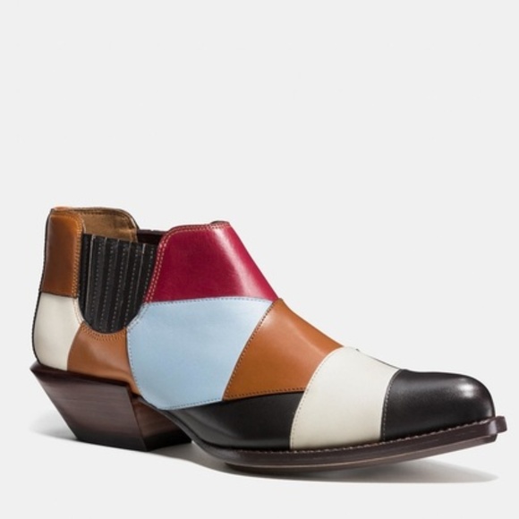 NWT Coach multi color patchwork booties 6.5 - 7 - Picture 3 of 8